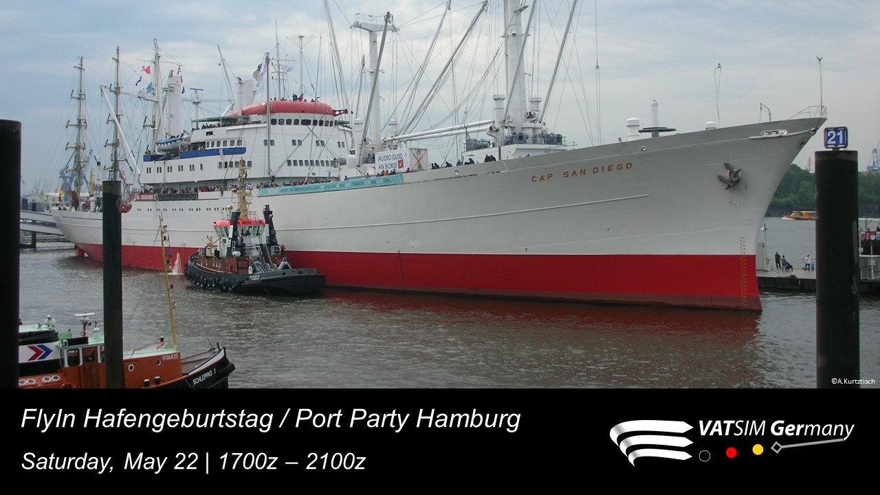 Flyin Hafengeburtstag / Port Party Hamburg : Gatwick - Hamburg