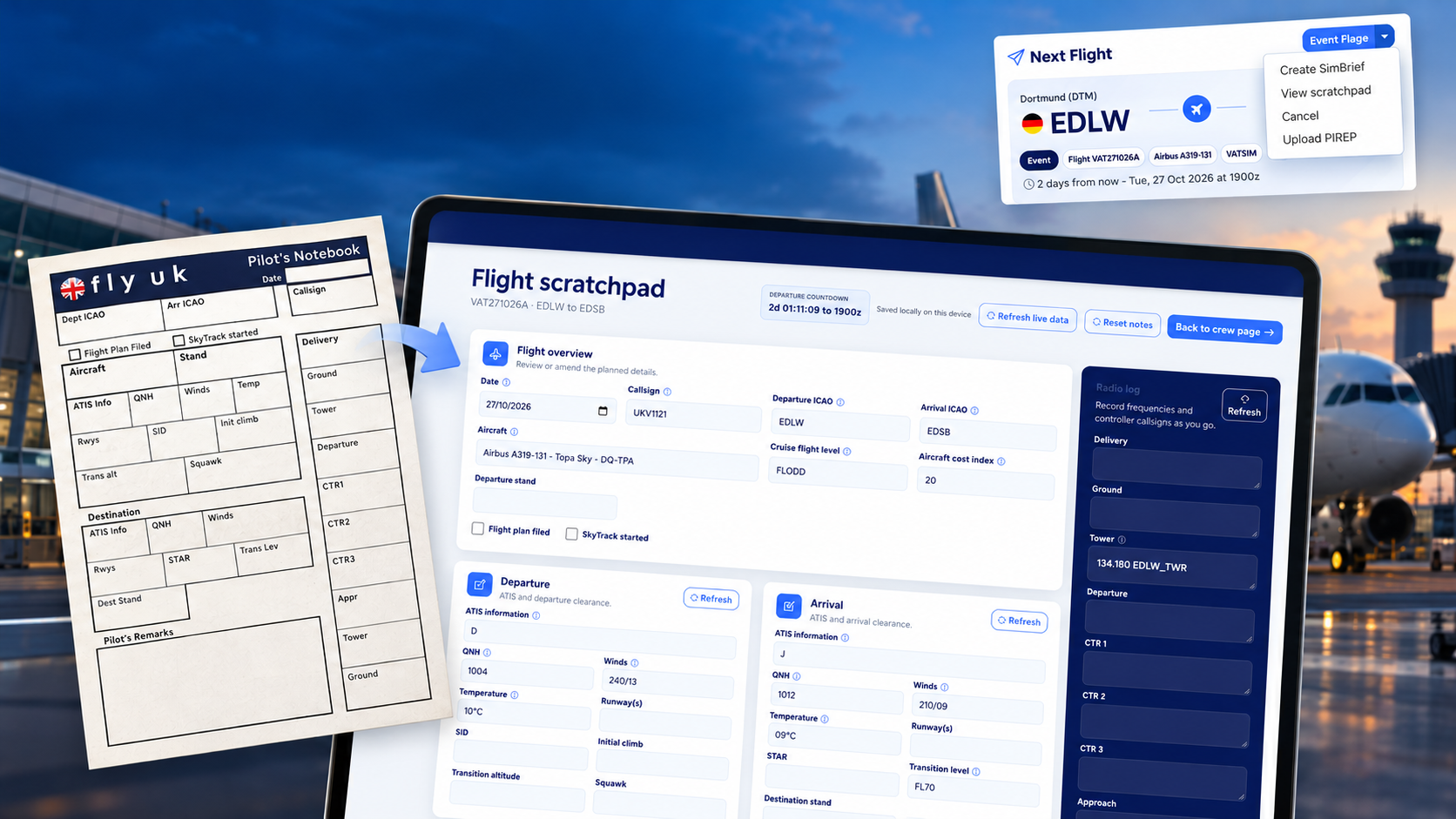 From Paper to Digital: The Fly UK Flight Scratchpad