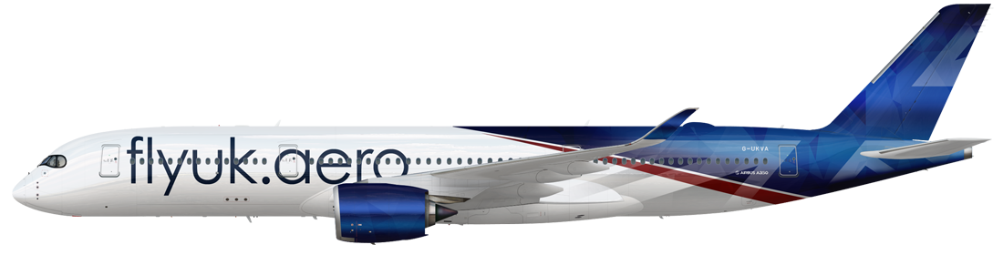 Airbus A350-900 in Fly UK livery
