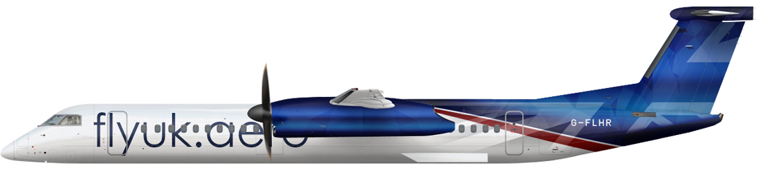 Dash 8 Q400 in Fly UK livery